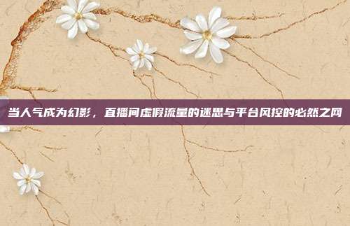 当人气成为幻影,直播间虚假流量的迷思与平台风控的必然之网