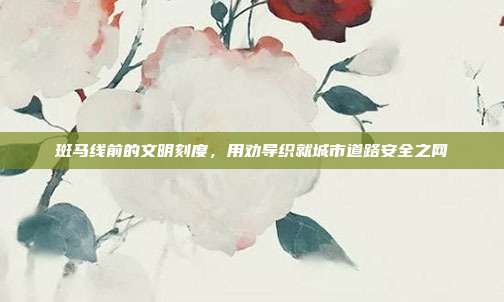 斑马线前的文明刻度，用劝导织就城市道路安全之网