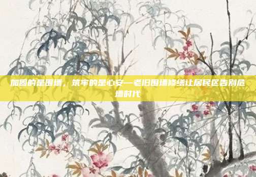 加固的是围墙,筑牢的是心安—老旧围墙修缮让居民区告别危墙时代
