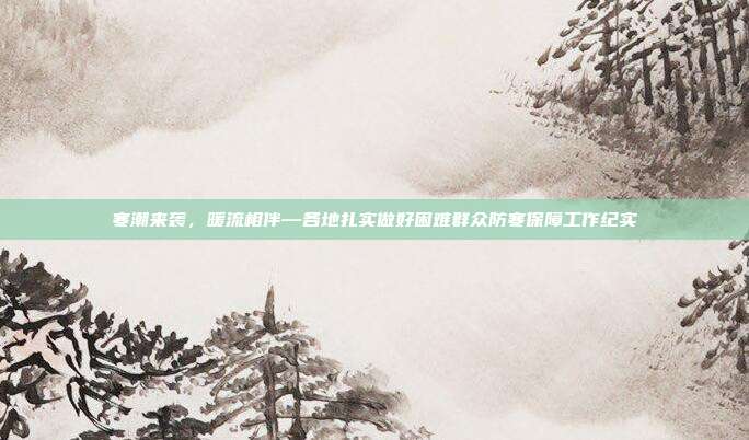 寒潮来袭，暖流相伴—各地扎实做好困难群众防寒保障工作纪实