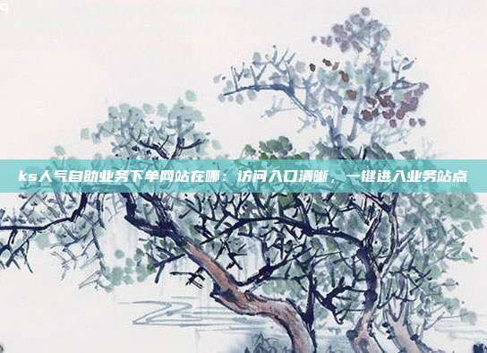 ks人气自助业务下单网站在哪：访问入口清晰，一键进入业务站点