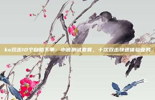 ks双击10个自助下单:小额测试套餐,十次双击快速体验业务