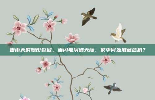 雷雨天的隐形裂缝，当闪电划破天际，家中何处潜藏危机？
