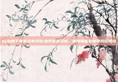 dy自助下单有没有风险:业务渠道多样,使用需留意账号风控风险