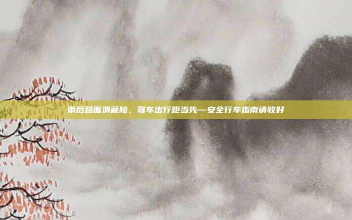 雨后路面滑藏险，驾车出行距当先—安全行车指南请收好