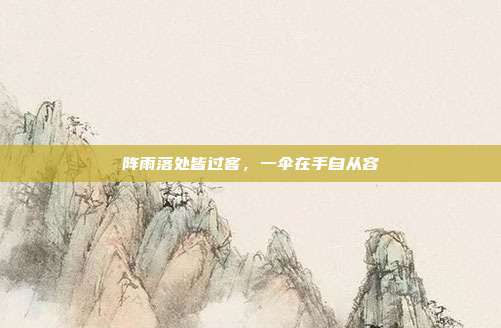 阵雨落处皆过客，一伞在手自从容