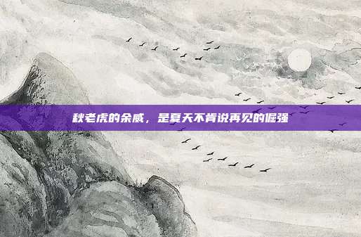 秋老虎的余威，是夏天不肯说再见的倔强