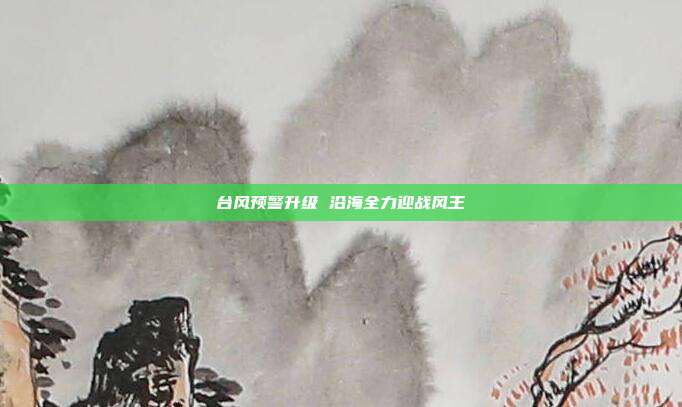 台风预警升级 沿海全力迎战风王