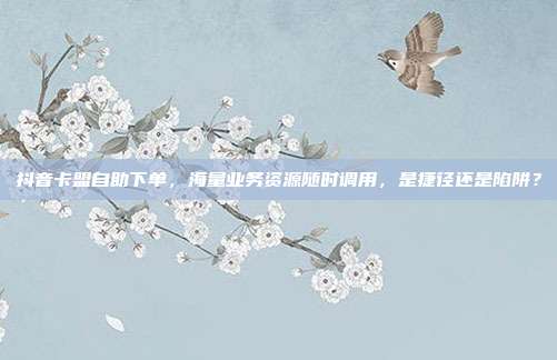 抖音卡盟自助下单,海量业务资源随时调用,是捷径还是陷阱?