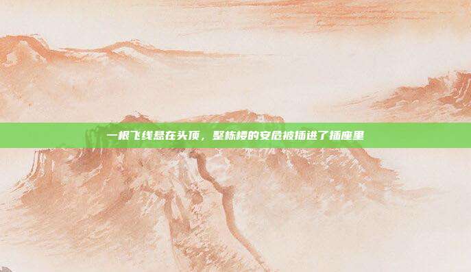 一根飞线悬在头顶，整栋楼的安危被插进了插座里
