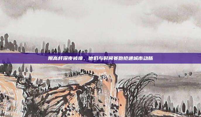 限高杆深夜被撞，他们与时间赛跑抢通城市动脉