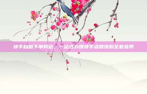 快手自助下单网站,一站式办理快手点赞涨粉全套业务