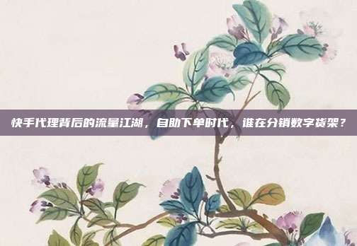 快手代理背后的流量江湖,自助下单时代,谁在分销数字货架?