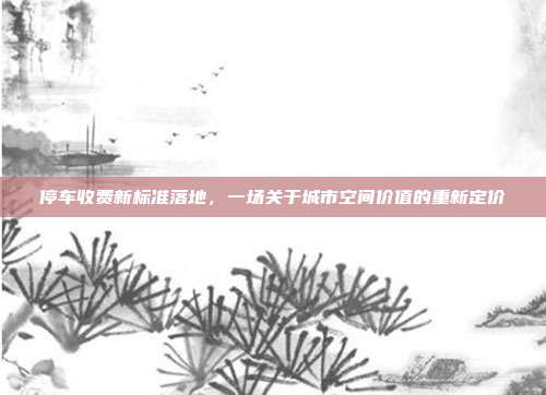 停车收费新标准落地，一场关于城市空间价值的重新定价
