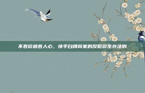 不卷价格卷人心，快手白牌商家的反低价生存法则