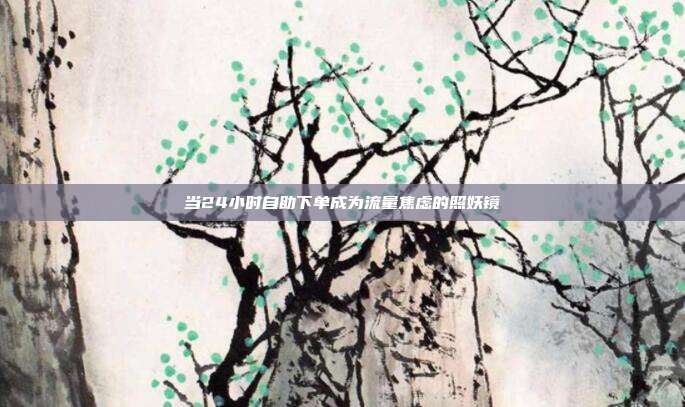 当24小时自助下单成为流量焦虑的照妖镜