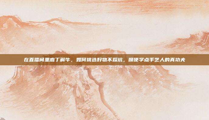 在直播间里庖丁解牛，如何挑选好物不踩坑，顺便学点手艺人的真功夫