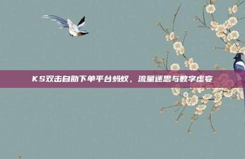KS双击自助下单平台蚂蚁，流量迷思与数字虚妄
