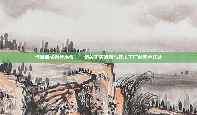 当流量成为流水线,一场关于买活粉与双击工厂的无声狂欢