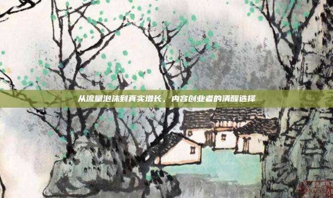 从流量泡沫到真实增长,内容创业者的清醒选择
