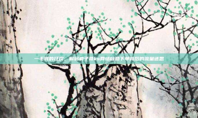 一毛钱的狂欢，解码疯子哥ks网络自助下单背后的流量迷思