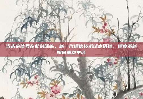 当未来信号在此刻降临，新一代通信技术试点落地，速度革新如何重塑生活