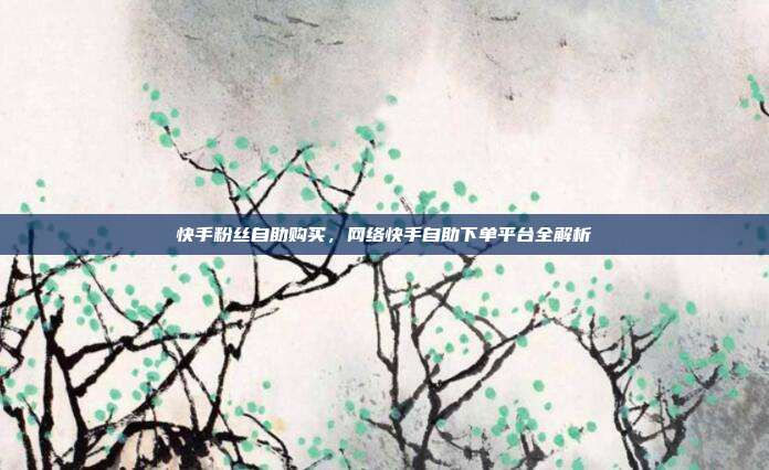 快手粉丝自助购买，网络快手自助下单平台全解析