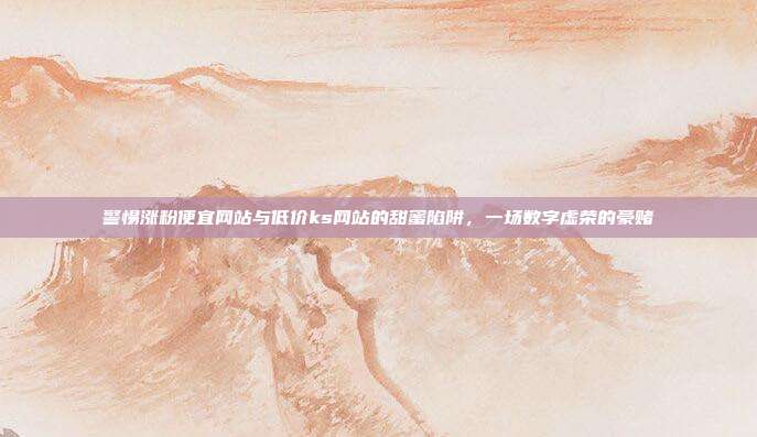 警惕涨粉便宜网站与低价ks网站的甜蜜陷阱，一场数字虚荣的豪赌