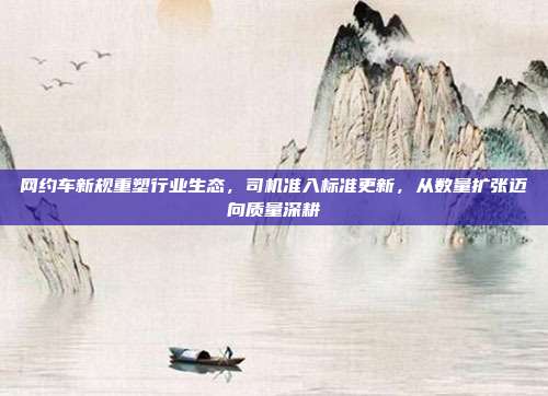 网约车新规重塑行业生态，司机准入标准更新，从数量扩张迈向质量深耕