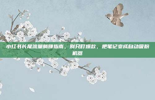 小红书长尾流量躺赚指南，别只盯爆款，把笔记变成自动吸粉机器