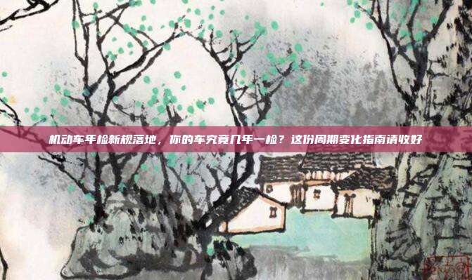 机动车年检新规落地，你的车究竟几年一检？这份周期变化指南请收好