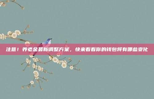 注意！养老金最新调整方案，快来看看你的钱包将有哪些变化