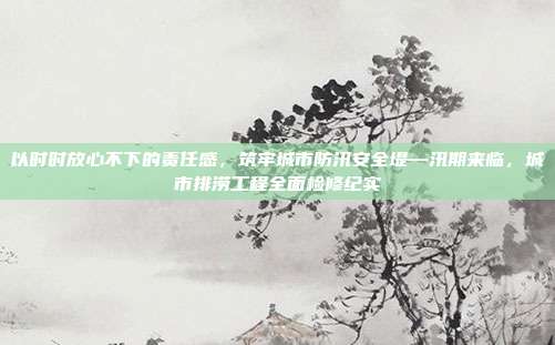 以时时放心不下的责任感，筑牢城市防汛安全堤—汛期来临，城市排涝工程全面检修纪实