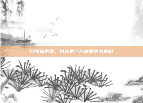 自媒体避雷,抖音第三方点赞平台真相