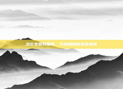当公交驶向医院,方向盘前的生命抉择