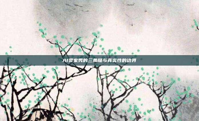 AI卖家秀的三条腿与真实性的边界
