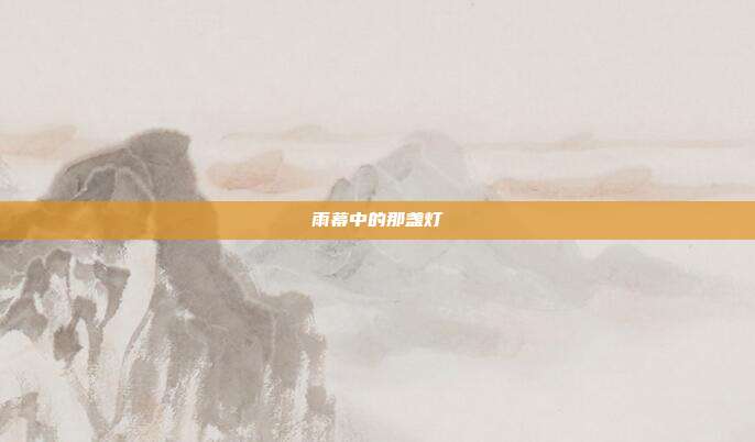 雨幕中的那盏灯